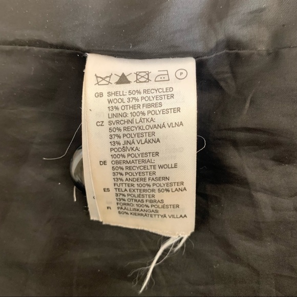 H&M Grey Wool Women’s Peacoat Size 2 - Picture 4 of 4